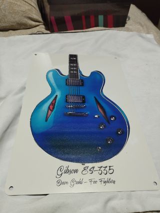 Placa Metálica Guitarra Gibson 30.20cm