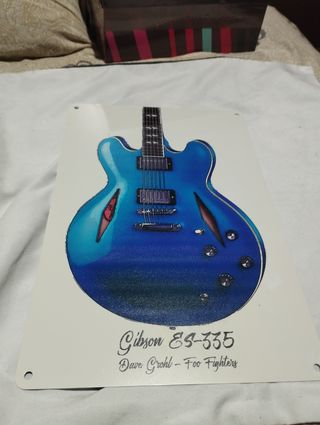 Placa Metálica Guitarra Gibson 30.20cm