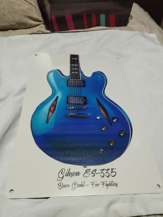 Placa Metálica Guitarra Gibson 30.20cm