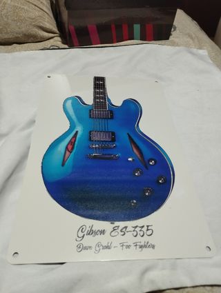 Placa Metálica Guitarra Gibson 30.20cm