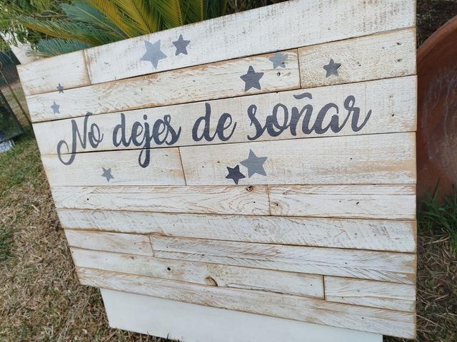 Cabecero de palets decorado