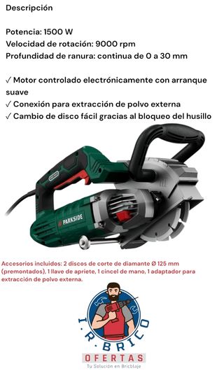Ranuradora Parkside 1500W Nueva