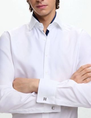 Camisa Carolina Herrera Talla 15.5 M Blanca