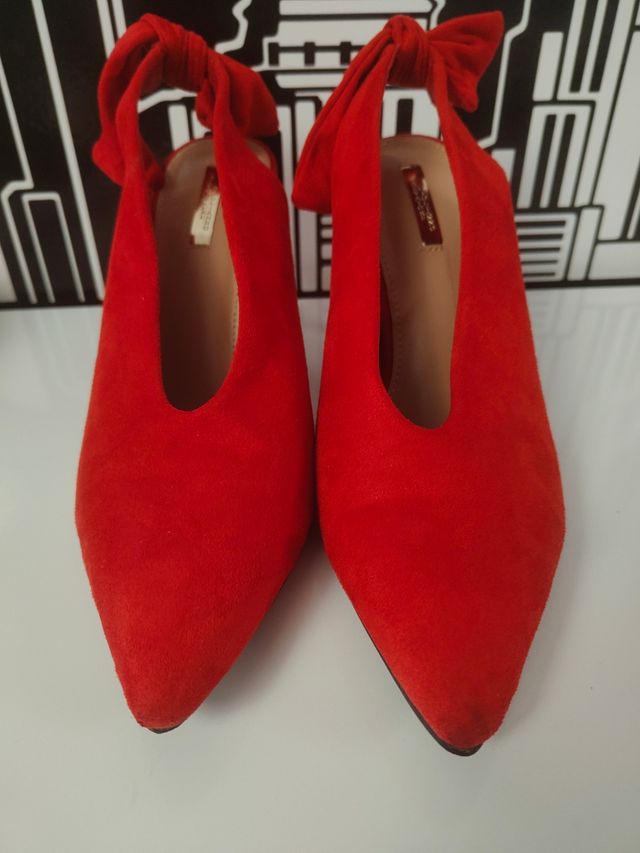 Zapatos rojos destalonados mujer talla 39