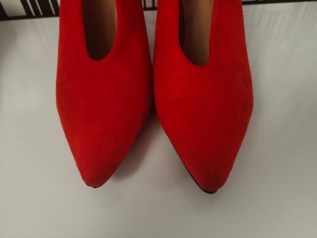 Zapatos rojos destalonados mujer talla 39