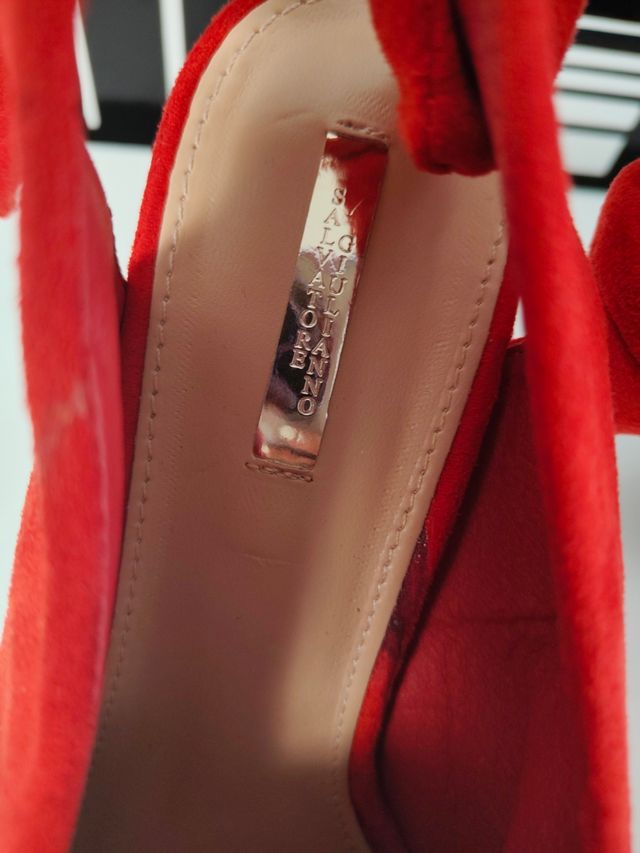 Zapatos rojos destalonados mujer talla 39