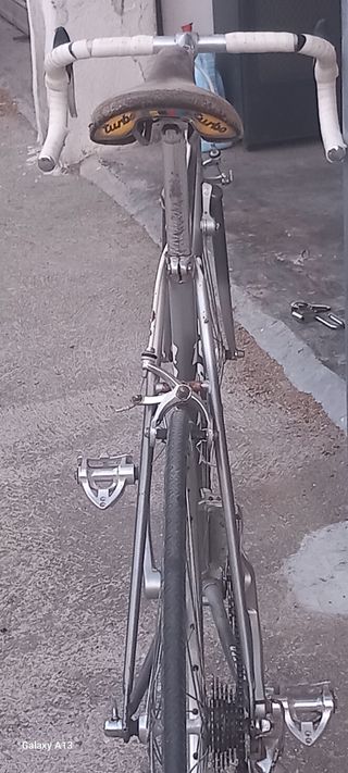 Bicicleta Raleigh plateada