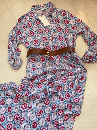 Vestido largo estampado talla M