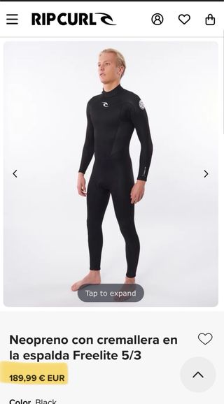 Neopreno Rip Curl Talla S 5/3