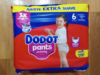 35 Pañales Dodot Pants Talla 6 braguita (14-19kgs)