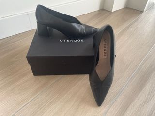 Zapatos Uterque Negros Tacón Bloque