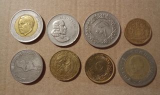 Lote de 8 monedas de países de africa