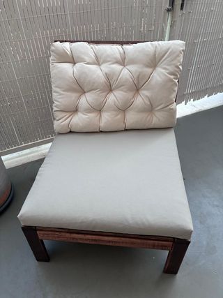 2 Sofás Ikea Applaro Madera, con cojines.