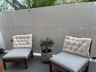 2 Sofás Ikea Applaro Madera, con cojines.