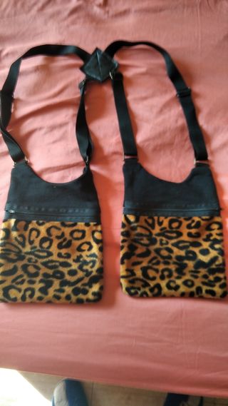 Pistoleras de dos bolsos de leopardo