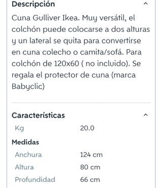 Cuna Colecho Ikea Blanca