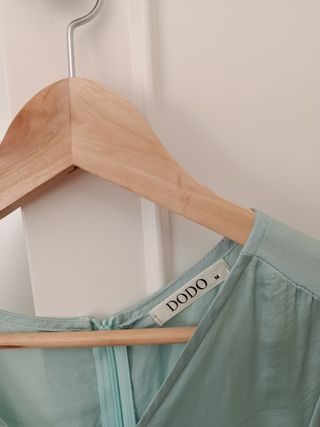 Camisa DODO manga corta color verde azulado