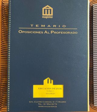 Temario Oposición Educación Infantil 