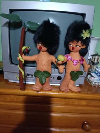Coppia di bambole Adam ed Eve degli anni '60