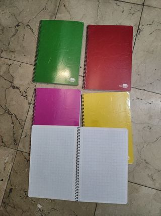 33 Cuadernos A4 3mm Liderpapel pasta blanda