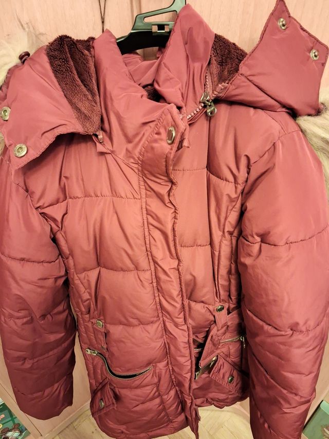 Abrigo niña granate