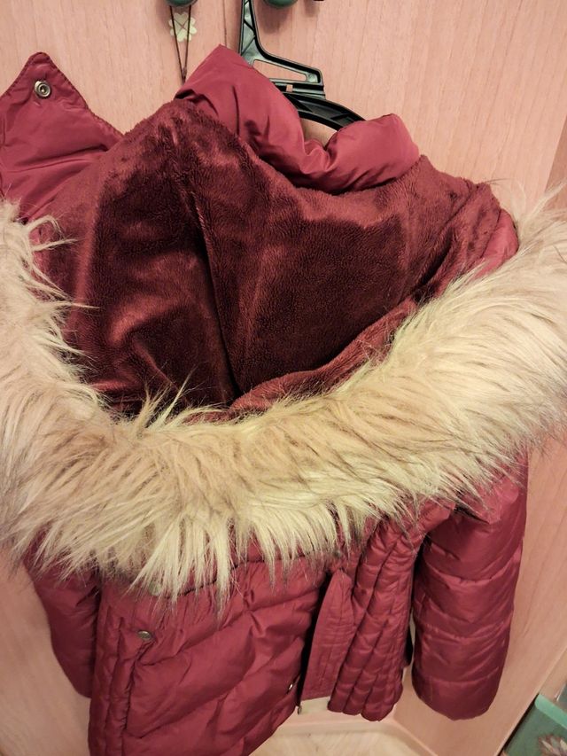 Abrigo niña granate