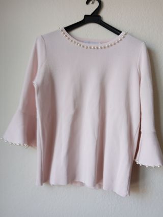 Jersey rosa con perlas