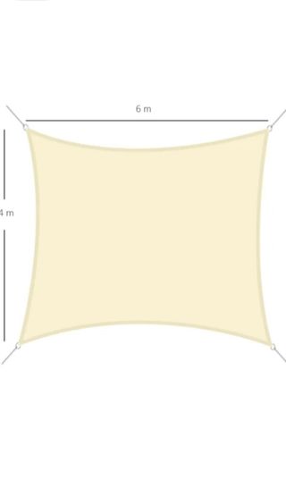 Toldo Vela Beige 6x4m