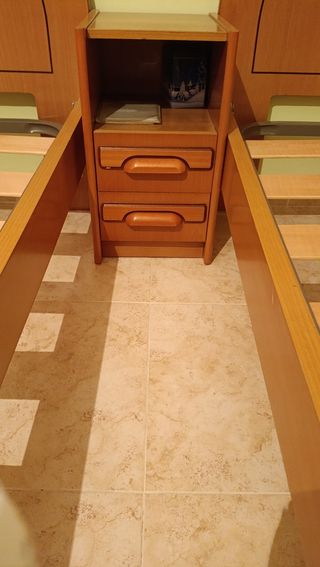 Camas 90x190cm Roble + Mesita