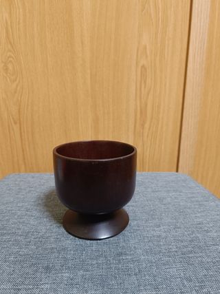 Taça antiga madeira africana castanha