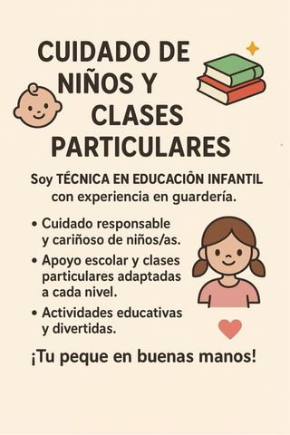 Cuidado de niños y clases particulares