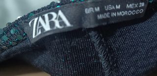 NUEVO ZARA (M) Top tirantes camiseta lentejuelas 
