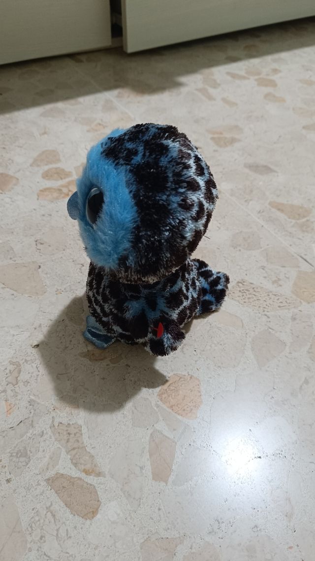 Búho Peluche Ojos Grandes Azul
