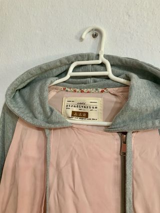 Blazer Stradivarius Gris/Rosa Talla S