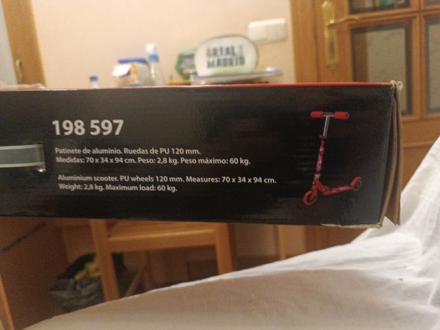 Patinete aluminio ruedas PU 120mm