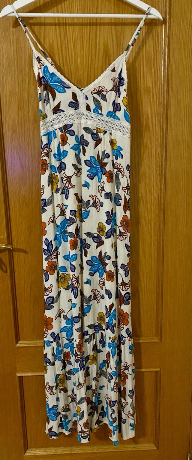 Vestido floral midi/largo talla 36