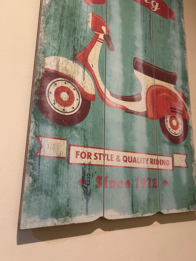 Andar de Scooter Vintage é divertido! moldura