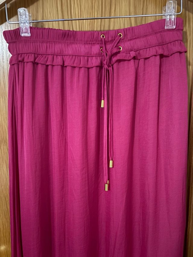 Falda Larga rosa Cortefiel Talla S