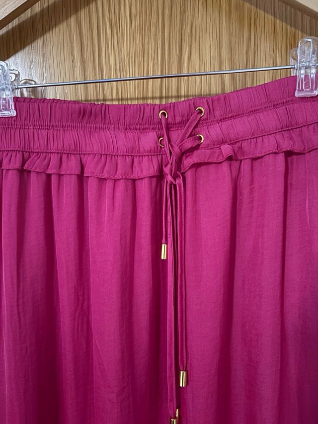 Falda Larga rosa Cortefiel Talla S