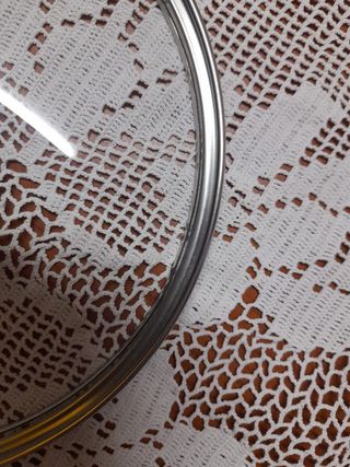 Coperchio in vetro nuovo diam 20 manico in plastic