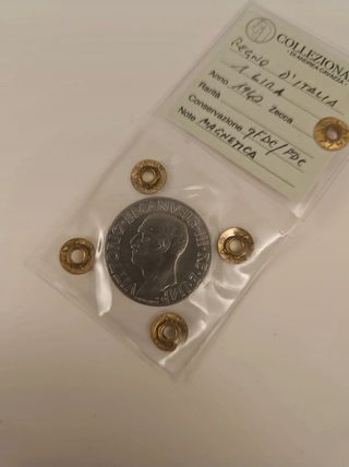 1 Lira 1940 Regno d'Italia Magnetica