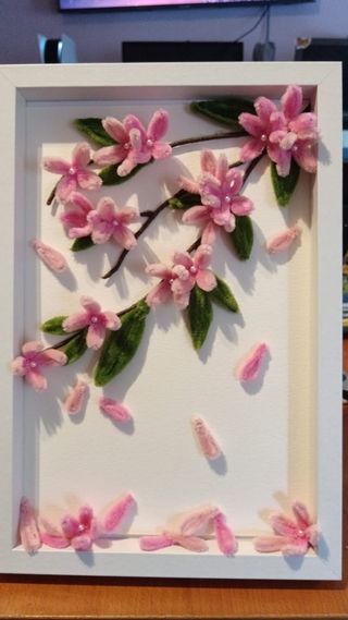 Cuadro 3D Flores Artesanales