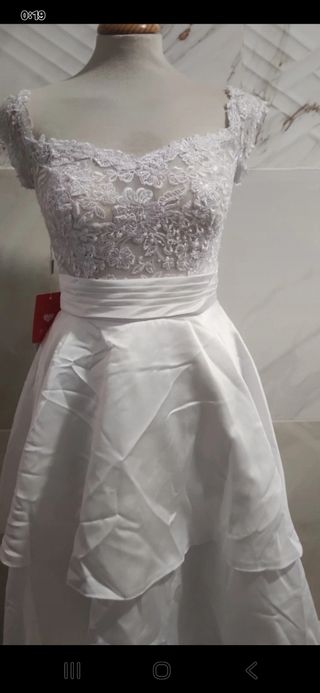 Vestido de Novia/Fiesta Blanco Encaje
