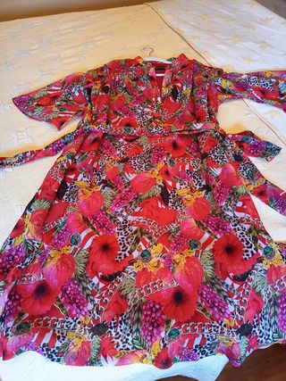 Vestido MISSING JOHNNY Multicolor Manga Francesa T