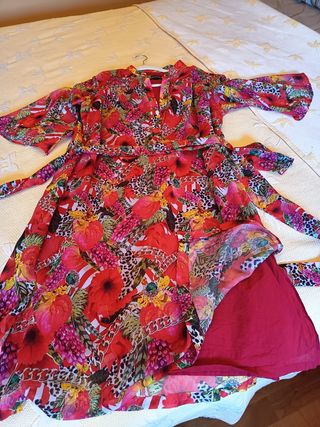 Vestido MISSING JOHNNY Multicolor Manga Francesa T