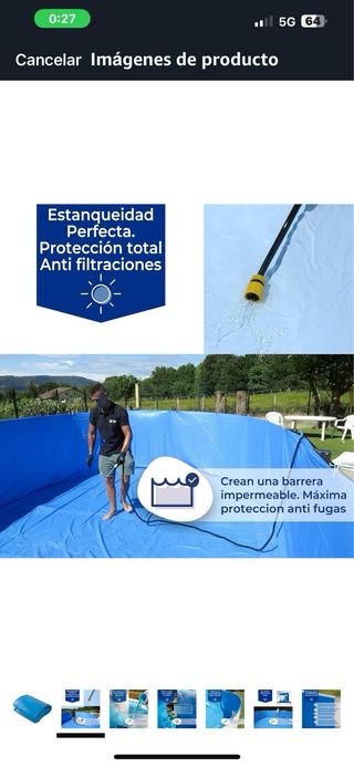 Liner Piscina Redonda Gre 350x90cm Azul