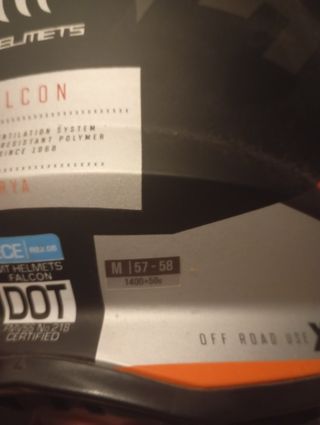 Casco Motocross Falcon Naranja