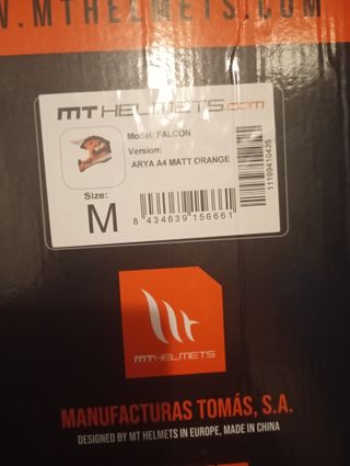 Casco Motocross Falcon Naranja