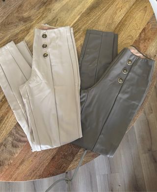 Dos Leggings efecto cuero Calzedonia