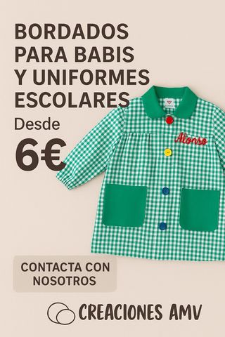 Bordados para babis y uniformes escolares